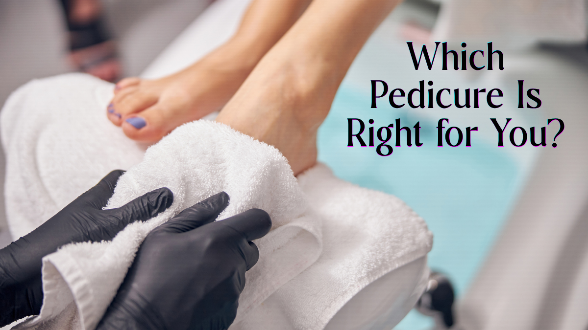 Pedicure options at Kim Nails in South Salt Lake